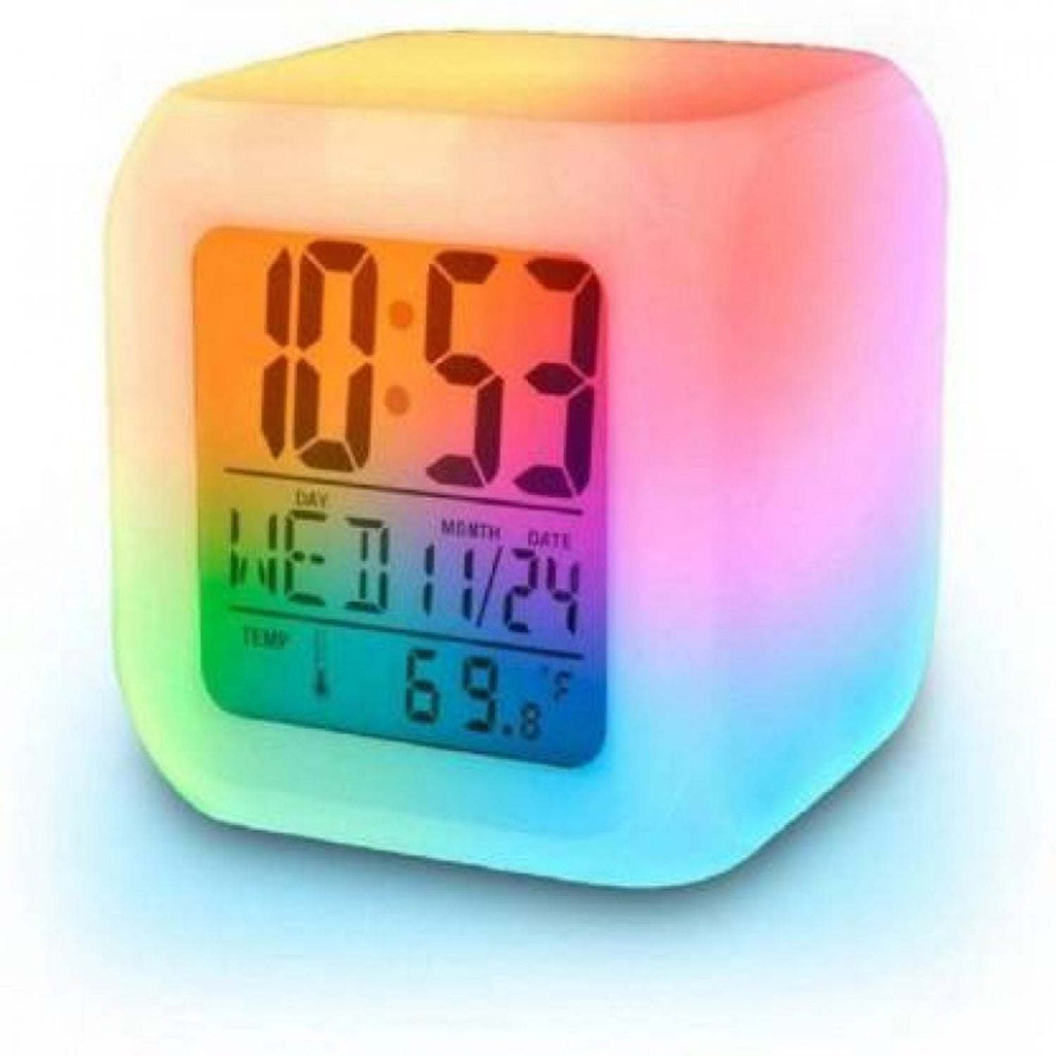 Dice Table Alarm Clock (Colorful) - FlyingCart.pk