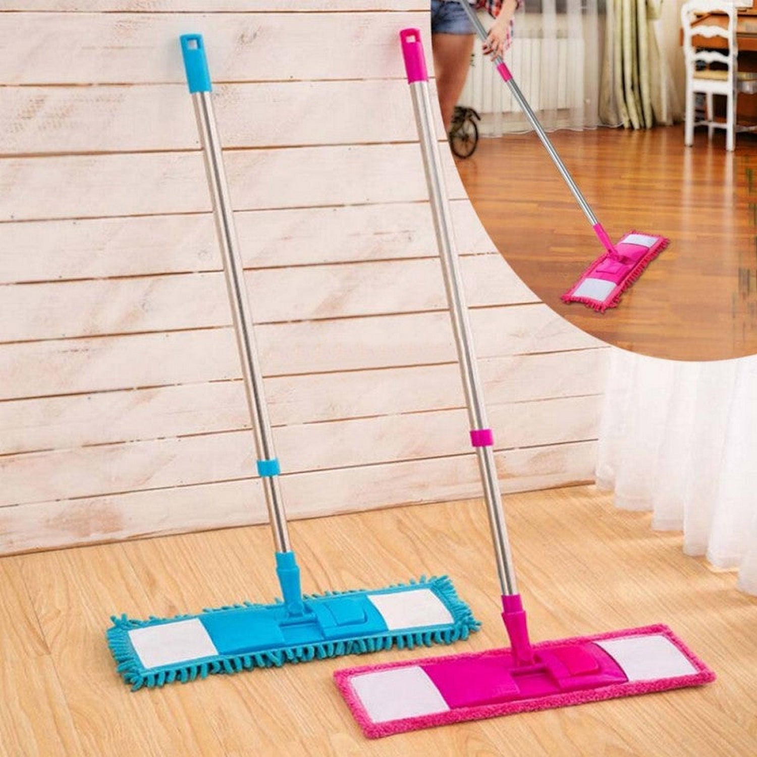 Flat Microfiber Floor Cleaning Mop - FlyingCart.pk