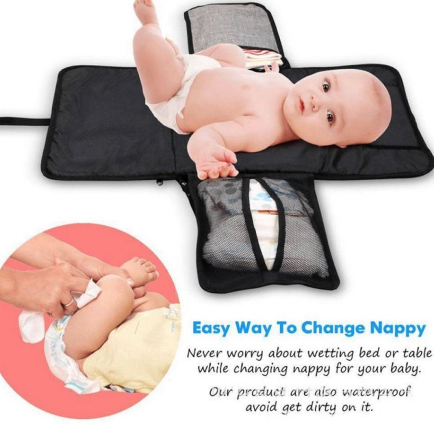 Portable Diaper Changing Pad - FlyingCart.pk