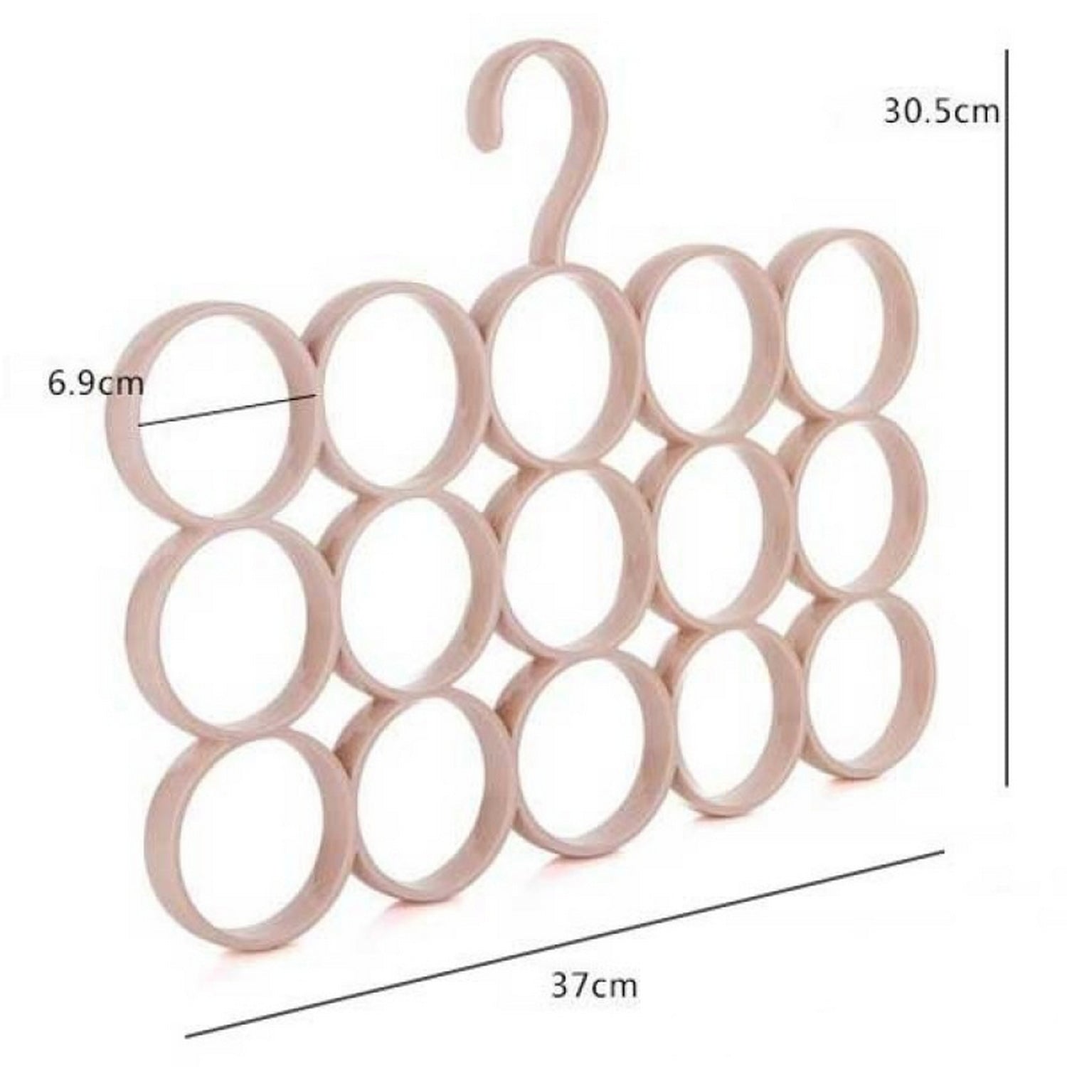 Three Pieces 15-Circle Plastic Ring Hanger - FlyingCart.pk