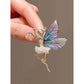 Pins Brooches Luxury Transparent Wings Fairy Brooch Elegant Zirconia Flying Fairy Pin Brooch - FlyingCart.pk