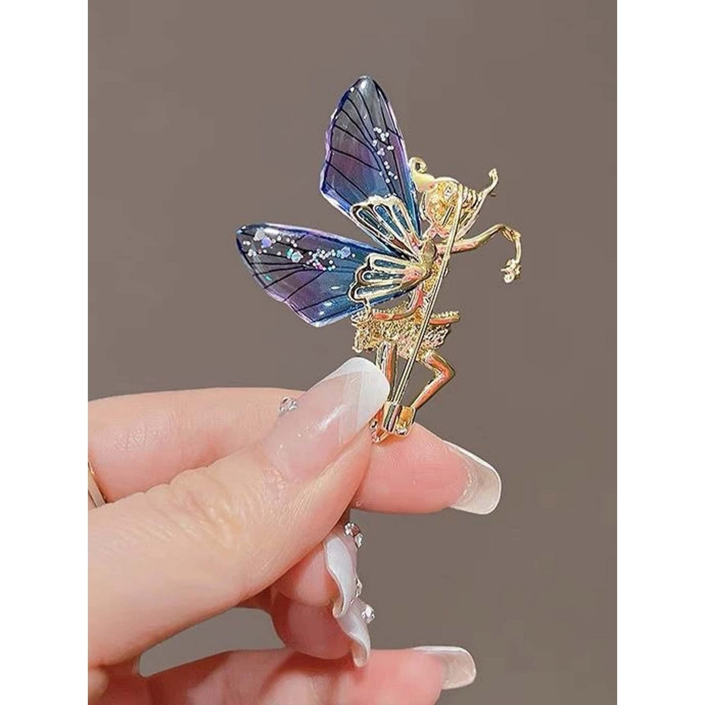 Pins Brooches Luxury Transparent Wings Fairy Brooch Elegant Zirconia Flying Fairy Pin Brooch - FlyingCart.pk