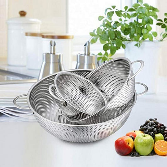 Stainless Steel Kitchen Fruit Vegetable Washing Basket - FlyingCart.pk