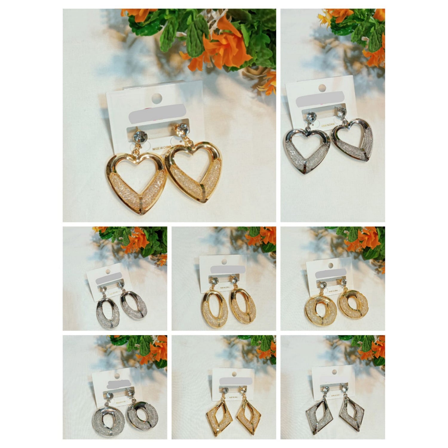 Earrings Heart Shape - FlyingCart.pk