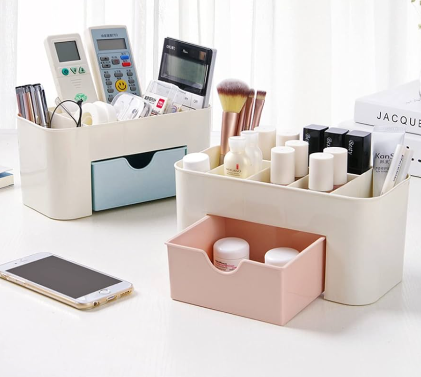 Portable Plastic Makeup Organizer with Drawer-FlyingCart.pk