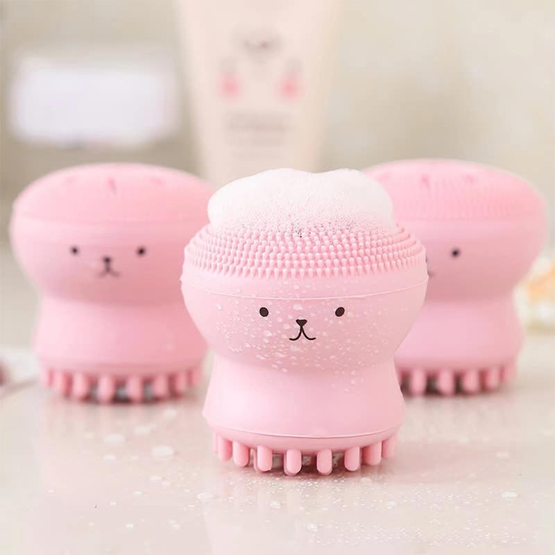 Octopus Shaped Silicone Facial Scrubber-FlyingCart.pk