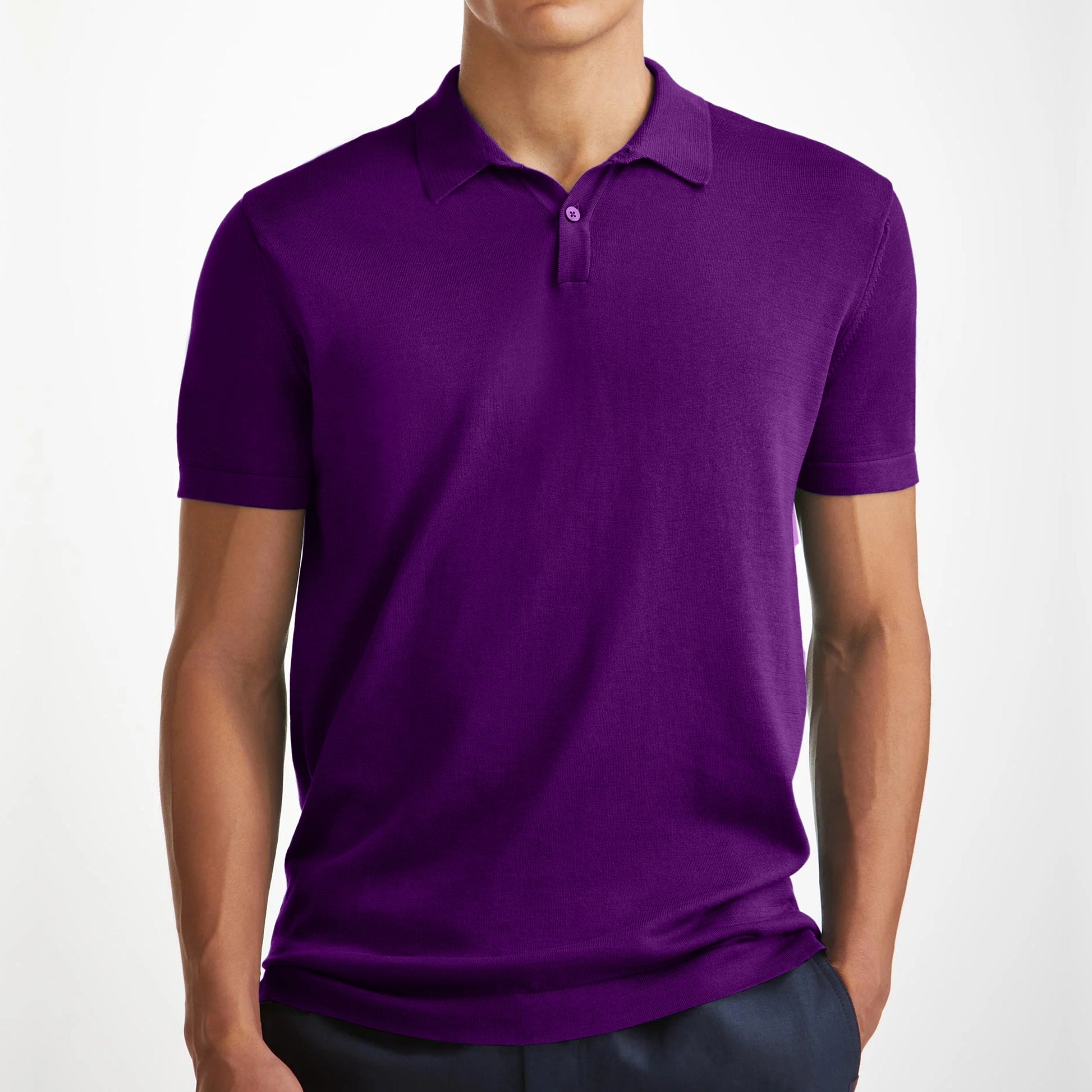 Purple Classy Soft Polo Shirts for Men-FlyingCart.pk