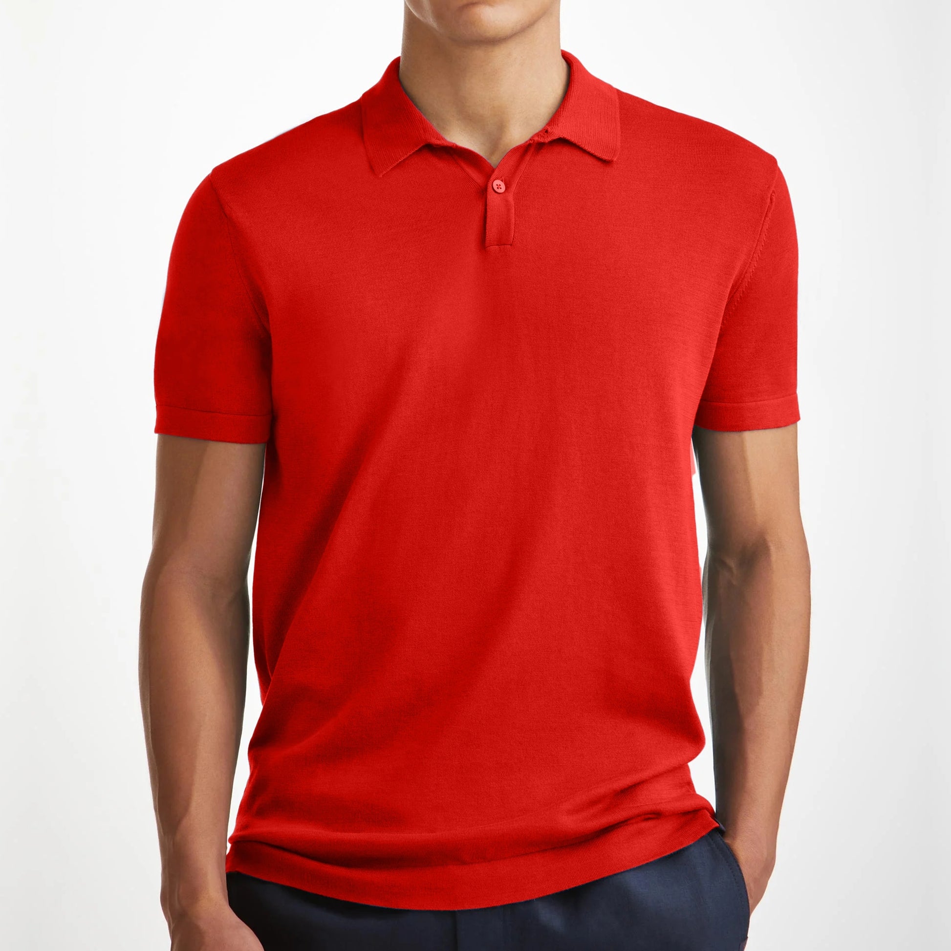 Red Classy Soft Polo Shirts for Men-FlyingCart.pk