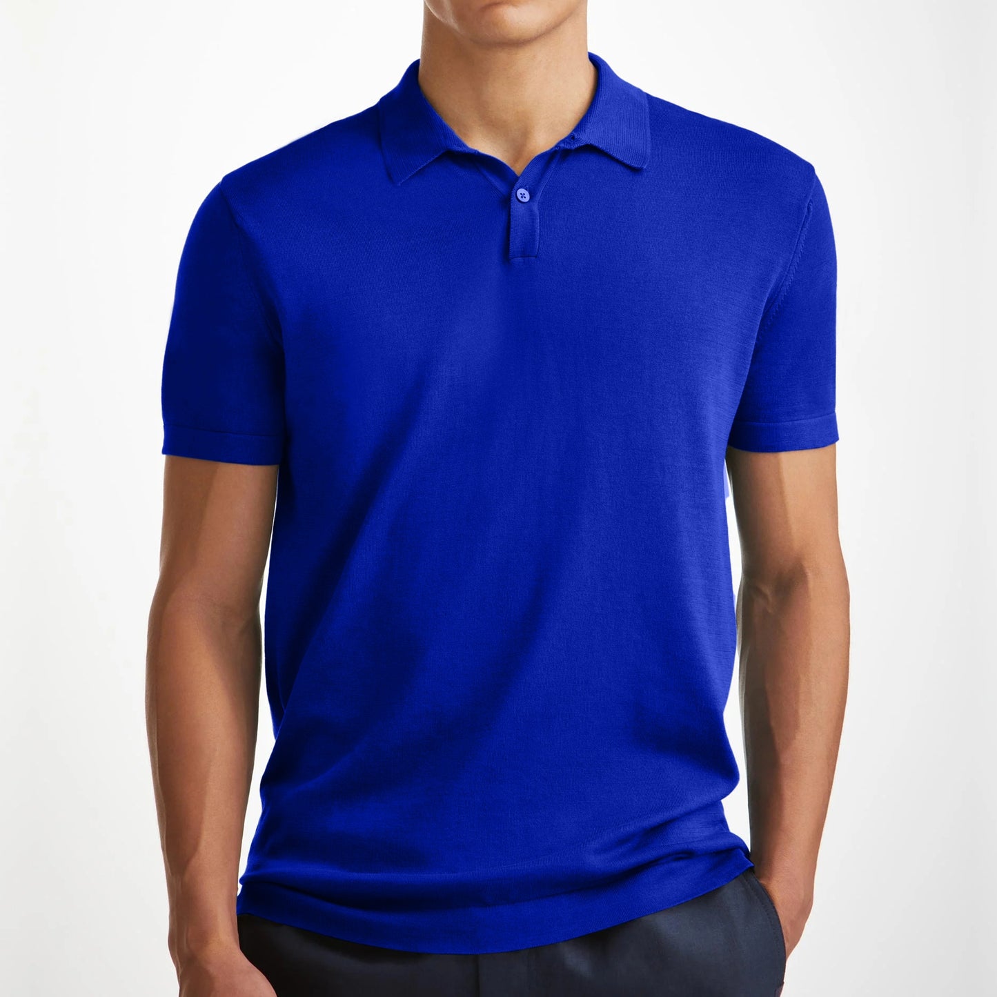  Royal Blue Classy Soft Polo Shirts for Men-FlyingCart.pk