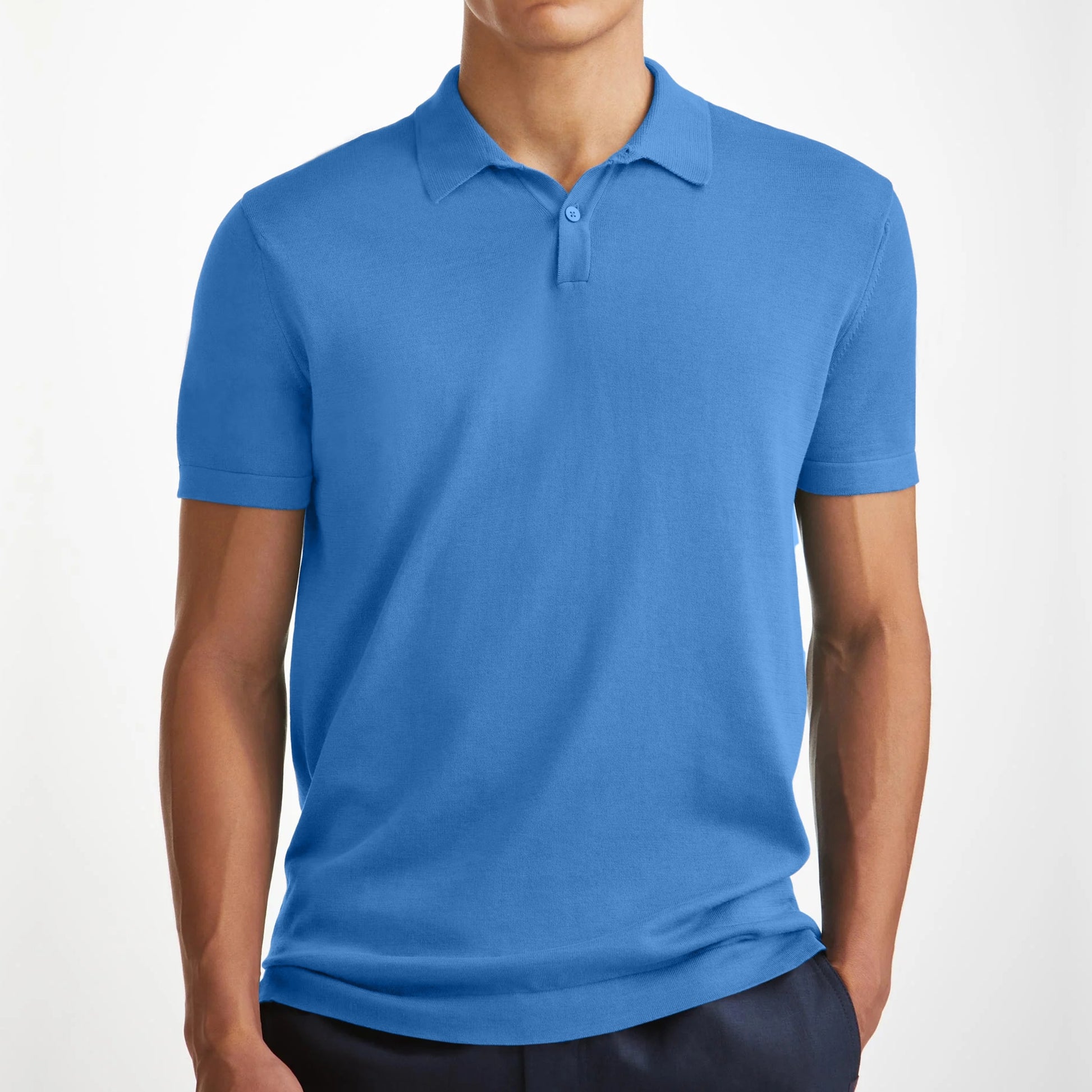 Sky Blue Classy Soft Polo Shirts for Men-FlyingCart.pk