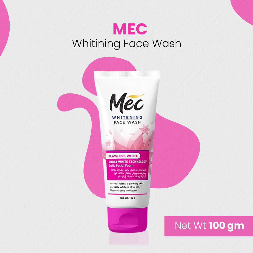 Mec Whitening Flawless White Face wash 100gm - Flyingcart.pk