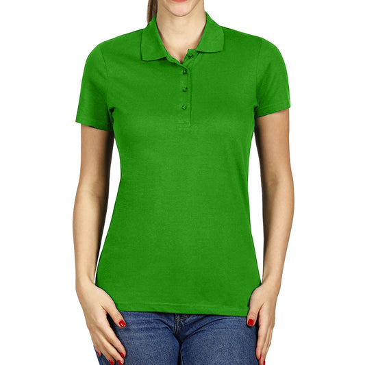 Parrot Green Classy Soft Polo Shirts for Women - FlyingCart.pk