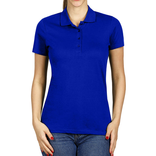 Royal Blue Classy Soft Polo Shirts for Women - FlyingCart.pk