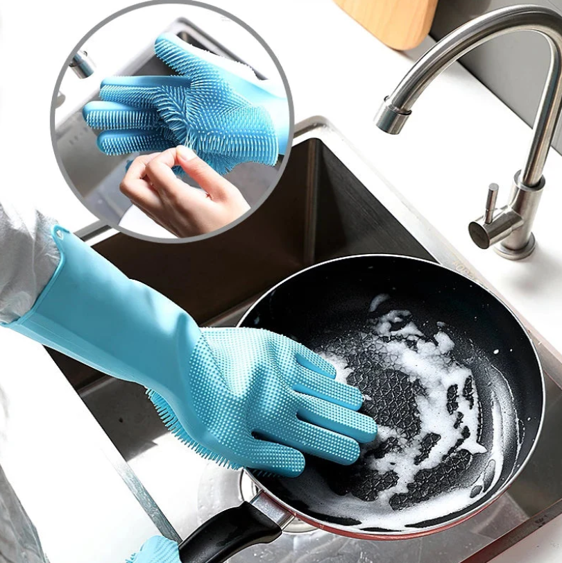 Silicone Dishwashing Gloves-FlyingCart.pk