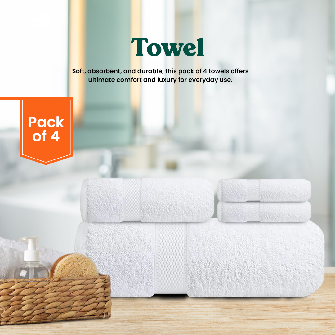 White Towel Set - Flyingcart.pk