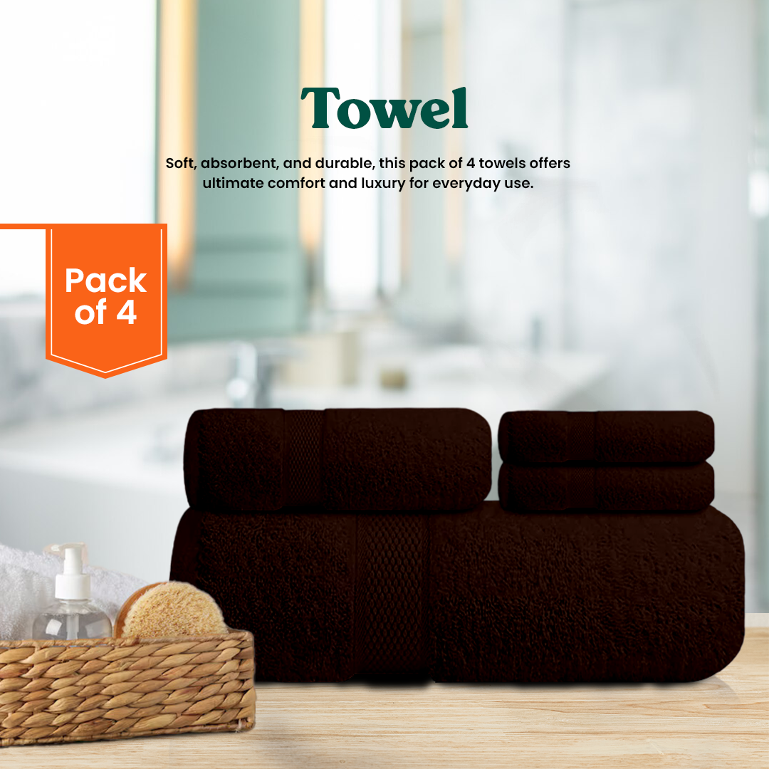 Brown Towel Set- Flyingcart.pk