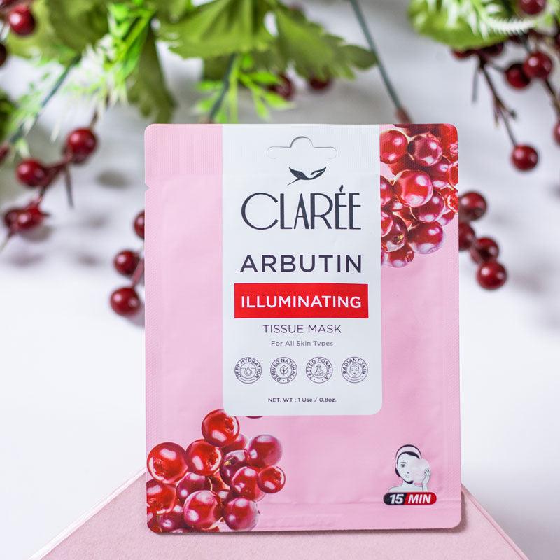 CLAREE Arbutin Illuminating Tissue Mask - FlyingCart.pk