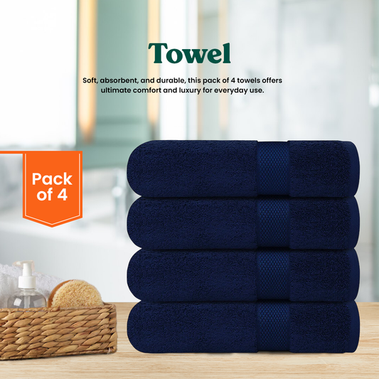 Navy Blue Bath Towel