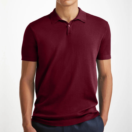 Maroon Classy Soft Polo Shirts for Men-FlyingCart.pk