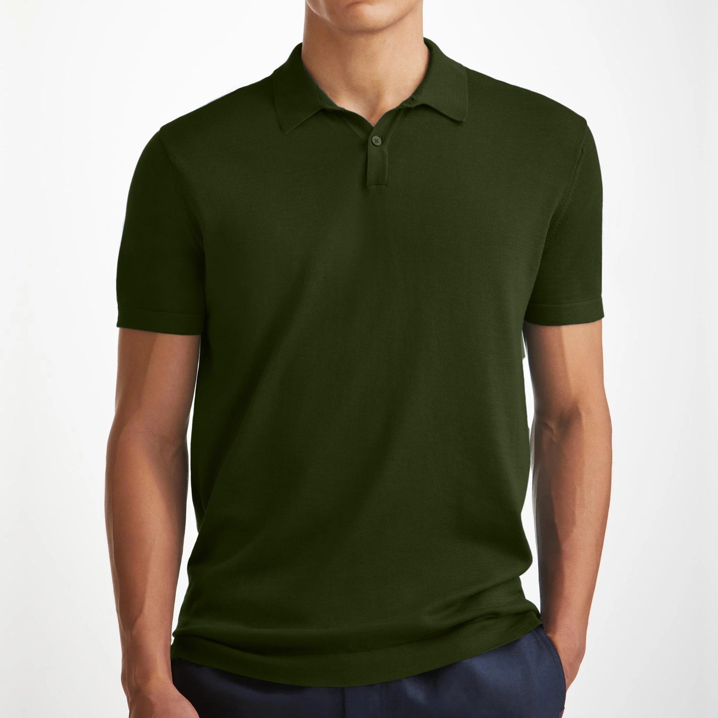 Olive Green Classy Soft Polo Shirts for Men-FlyingCart.pk