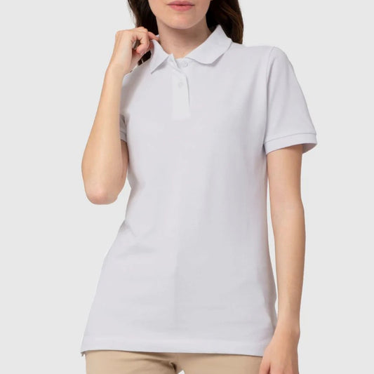 White Classy Soft Polo Shirts for Women - FlyingCart.pk