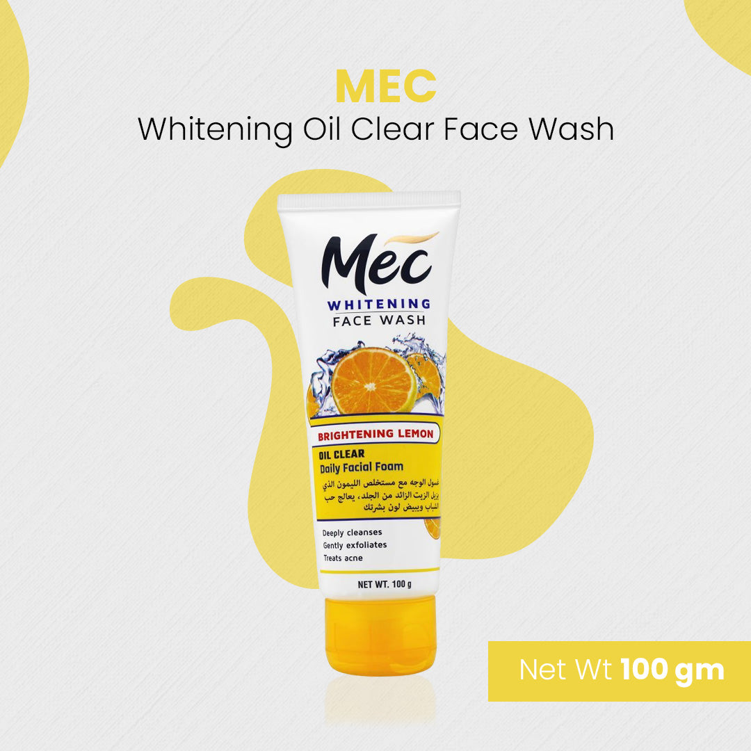 Mec Whitening Oil Clear  Face wash 100gm - Flyingcart.pk