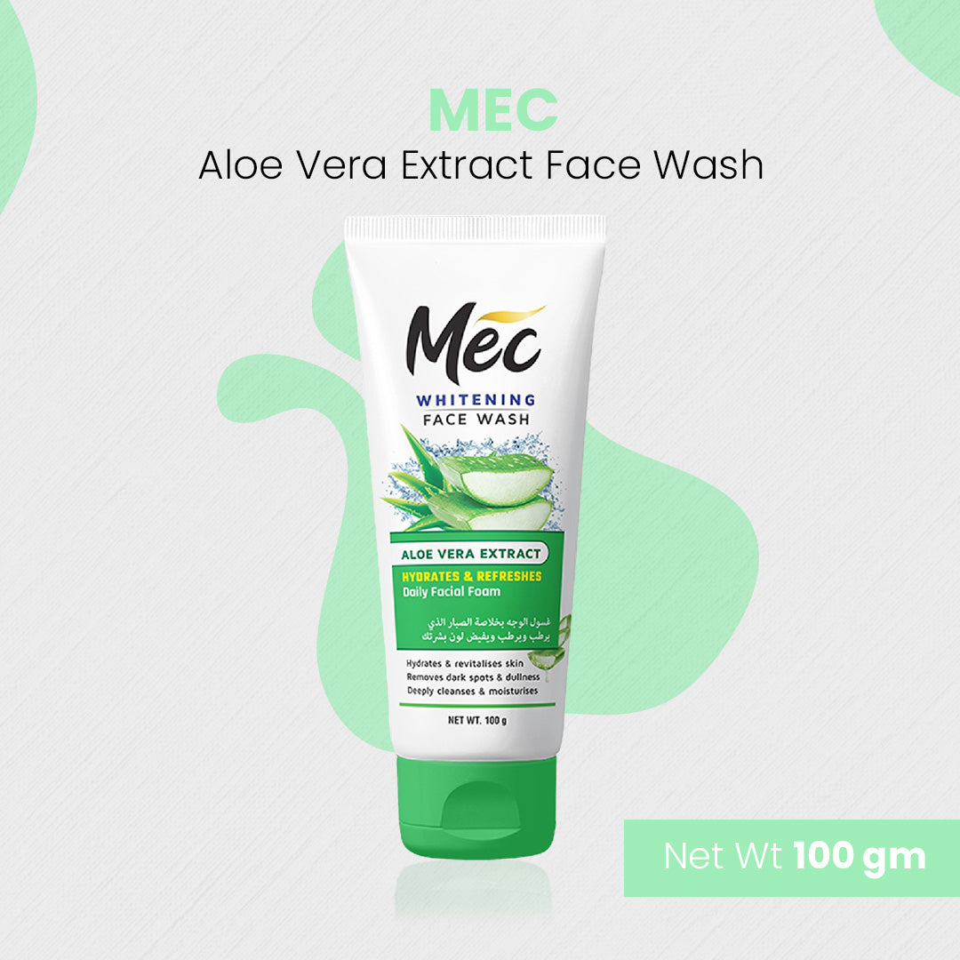 Mec Aloe Vera Extract Face Wash 100gm - Flyingcart.pk