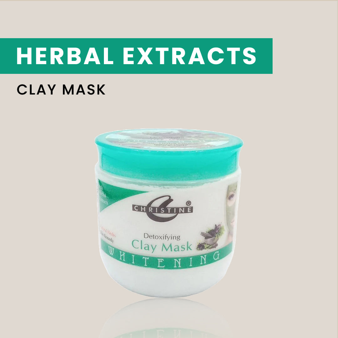 Christine Whitening Clay Mask Jar (Herbal Extracts) - FlyingCart.pk