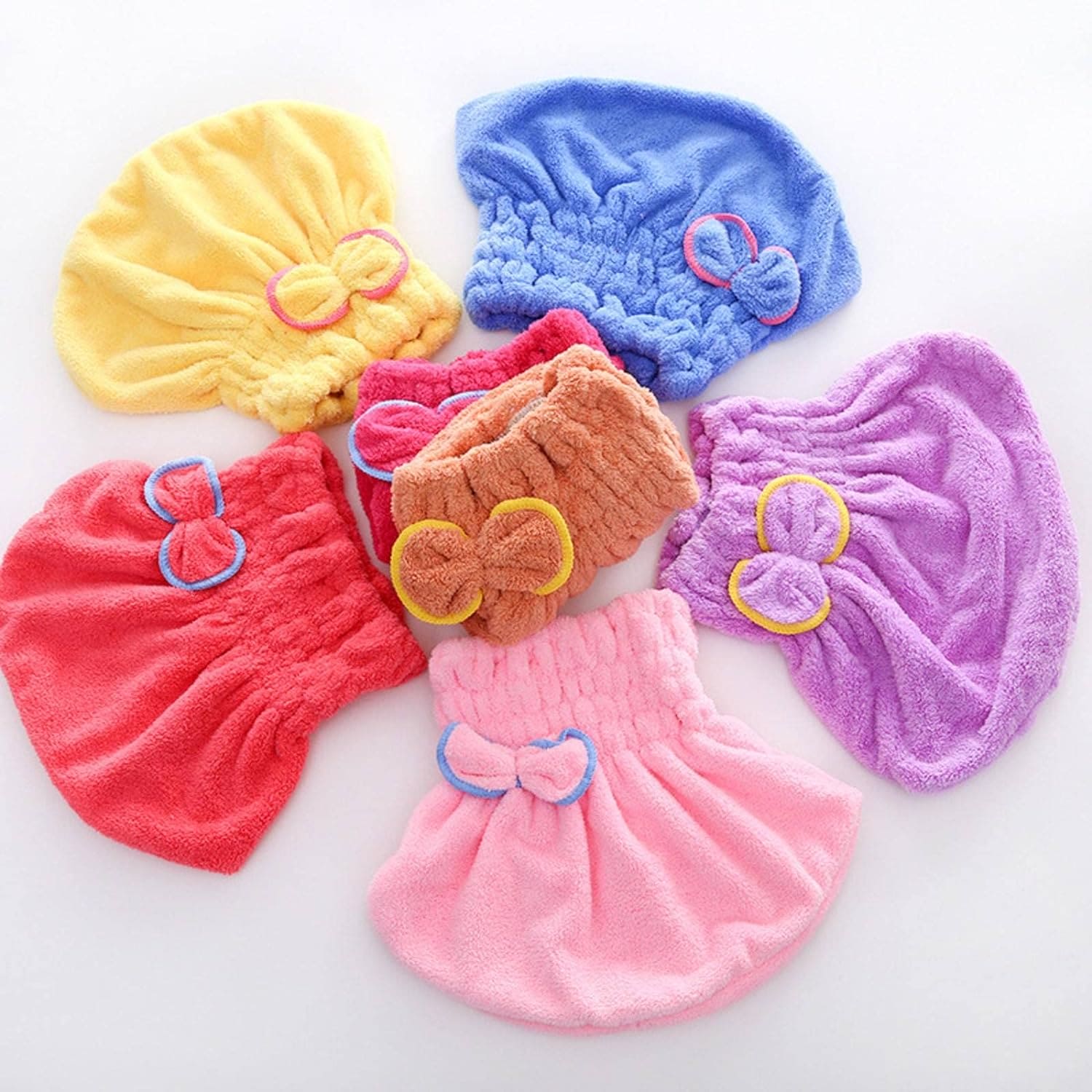 Microfiber Bowknot Hair Towel Wrap-FlyingCart.pk