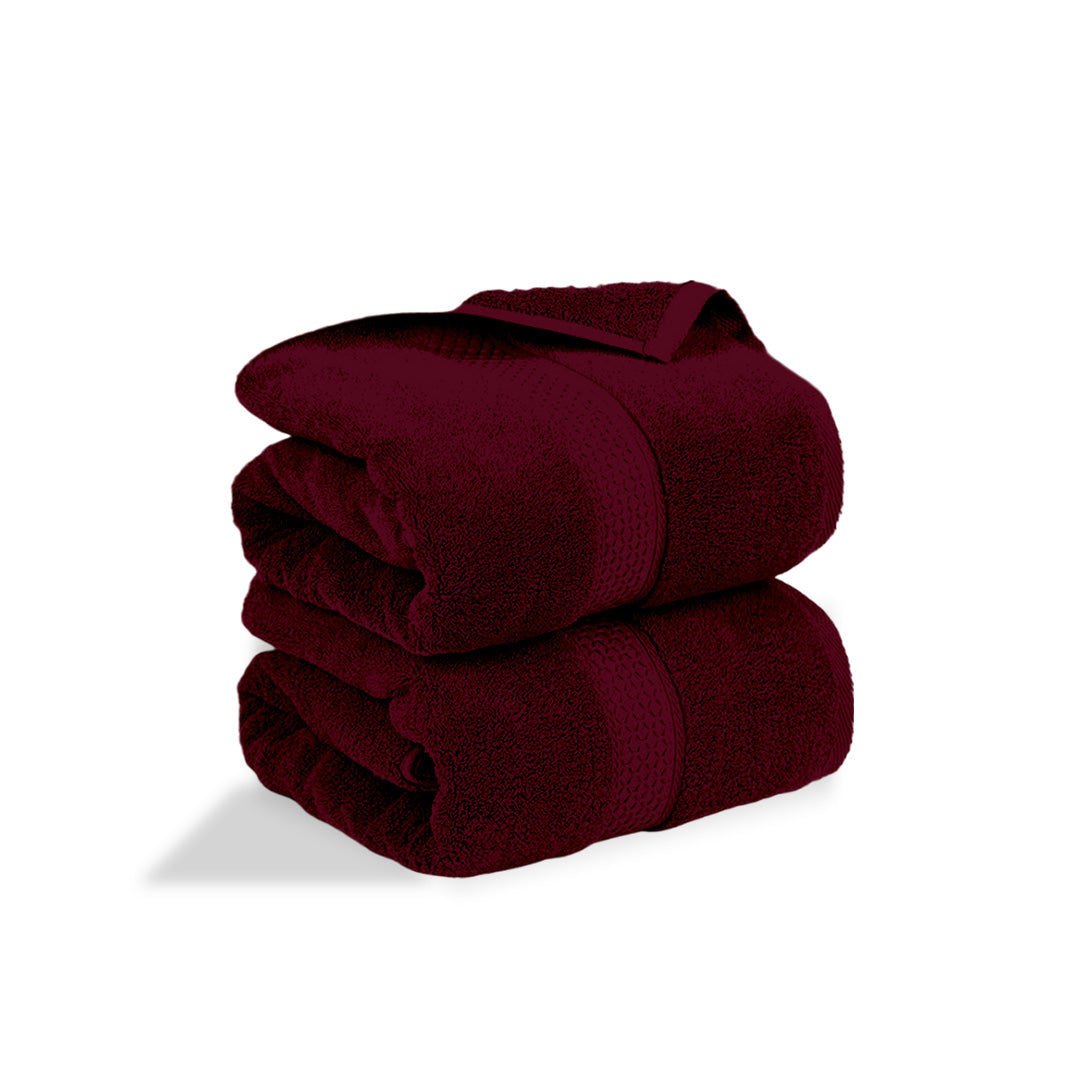 Maroon Bath Towel- FlyingCart.pk