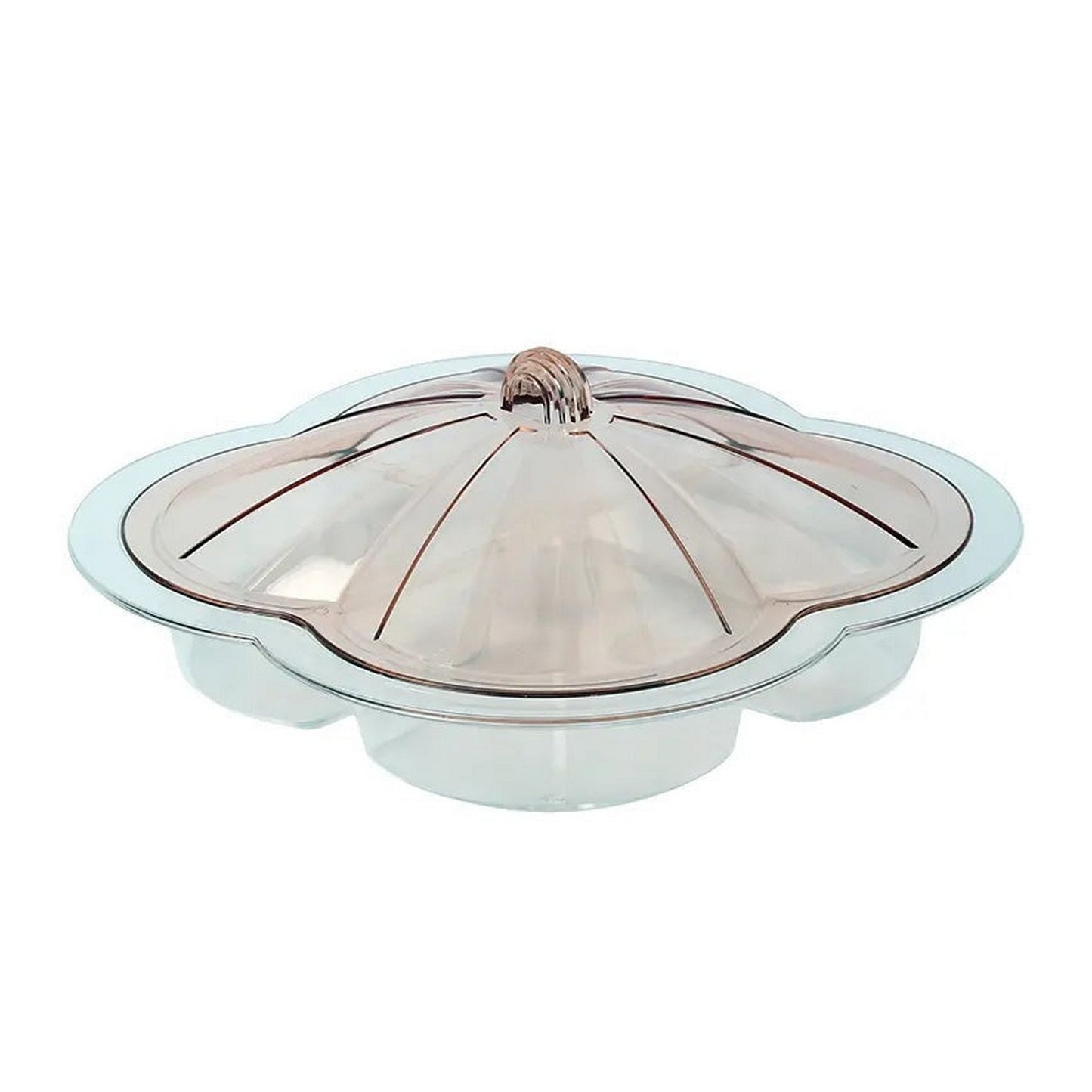 Pearl 4 Compartment Tray With Beautiful Acralic Lid - FlyingCart.pk