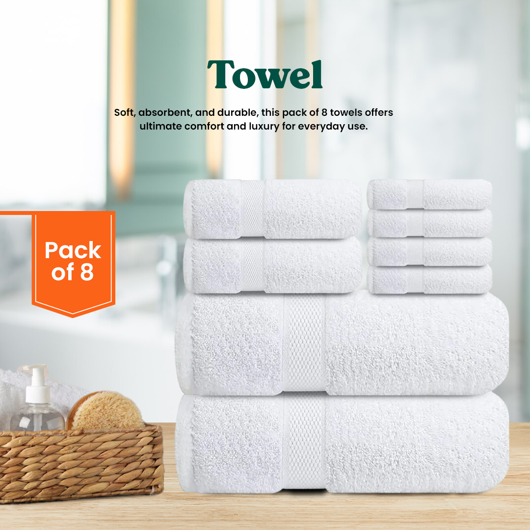 White Towel Set - Flyingcart.pk