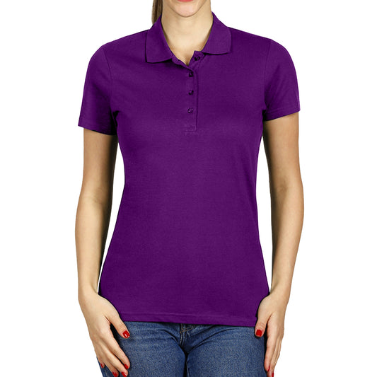 Purple Classy Soft Polo Shirts for Women - FlyingCart.pk