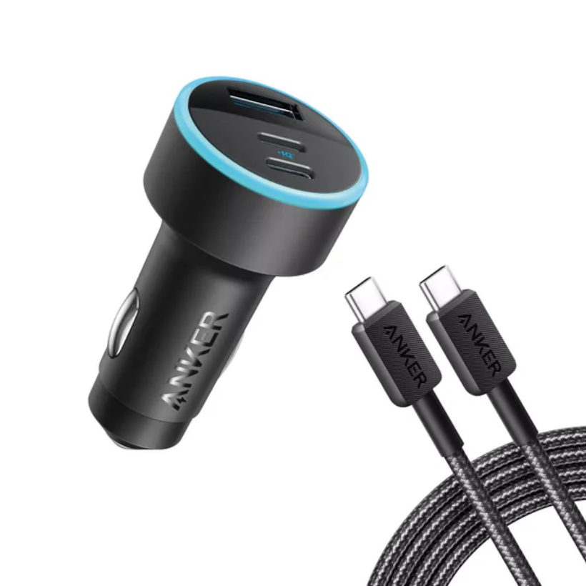 335 Car Charger 67w 3-Port with 3ft USB-C to USB-C Cable-FlyingCart.pk