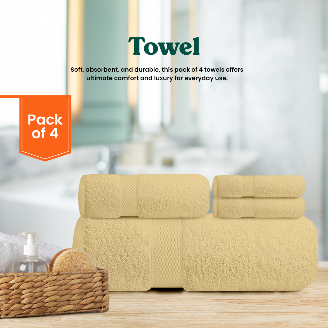 Beige Towel Set- Flyingcart.pk