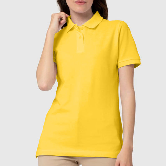 Yellow Classy Soft Polo Shirts for Women - FlyingCart.pk