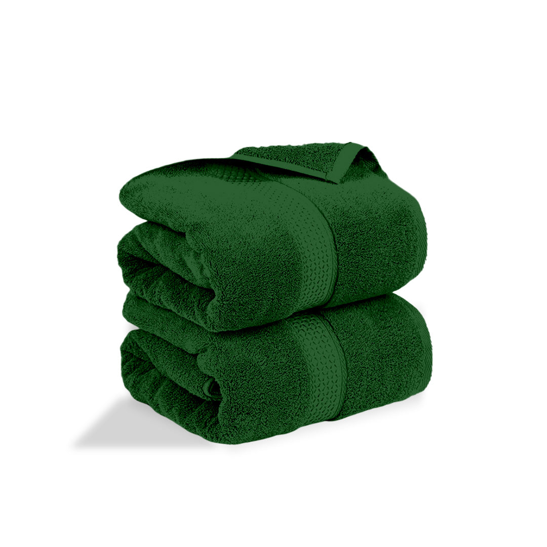 Hunter Green Bath Towel- FlyingCart.pk