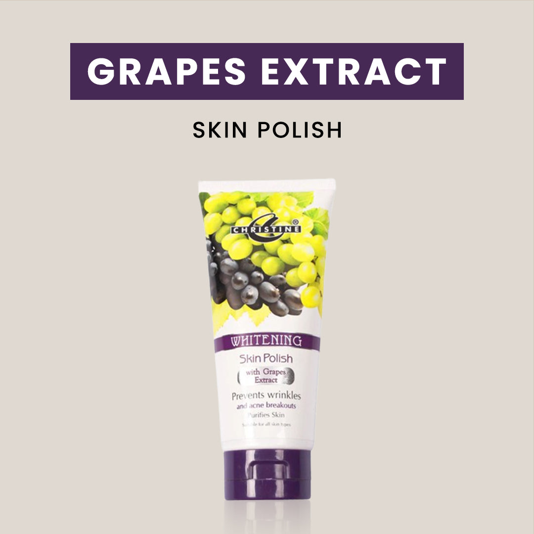 Christine Whitening Skin Polish Tube (Grapes Extracts) - FlyingCart.pk