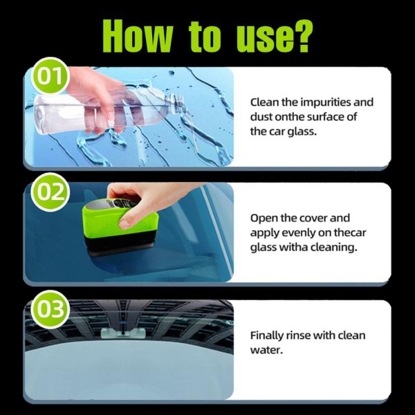 1pc Oil Film Brush 2.0 – Clear Vision Windshield & Glass Cleaner - Flyingcart.pk