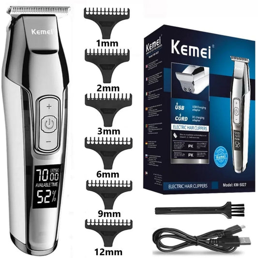 Electric Hair Cutting Machine Mens Kemei KM-5027 - FlyingCart.pk