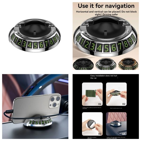 2 In 1 Dashboard Car Phone Holder with Navigation Bracket – 360° Rotation - Flyingcart.pk