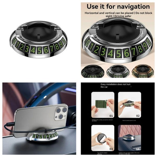 2 In 1 Dashboard Car Phone Holder with Navigation Bracket – 360° Rotation - Flyingcart.pk