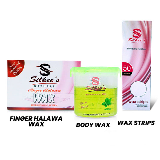 Natural Finger Halawa & Herbal Body Wax (175GM) With Wax Strips - FlyingCart.pk