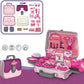 24 Pcs Girls Beauty Salon Toy Kit with Hairdryer, Comb & Cosmetic Bag