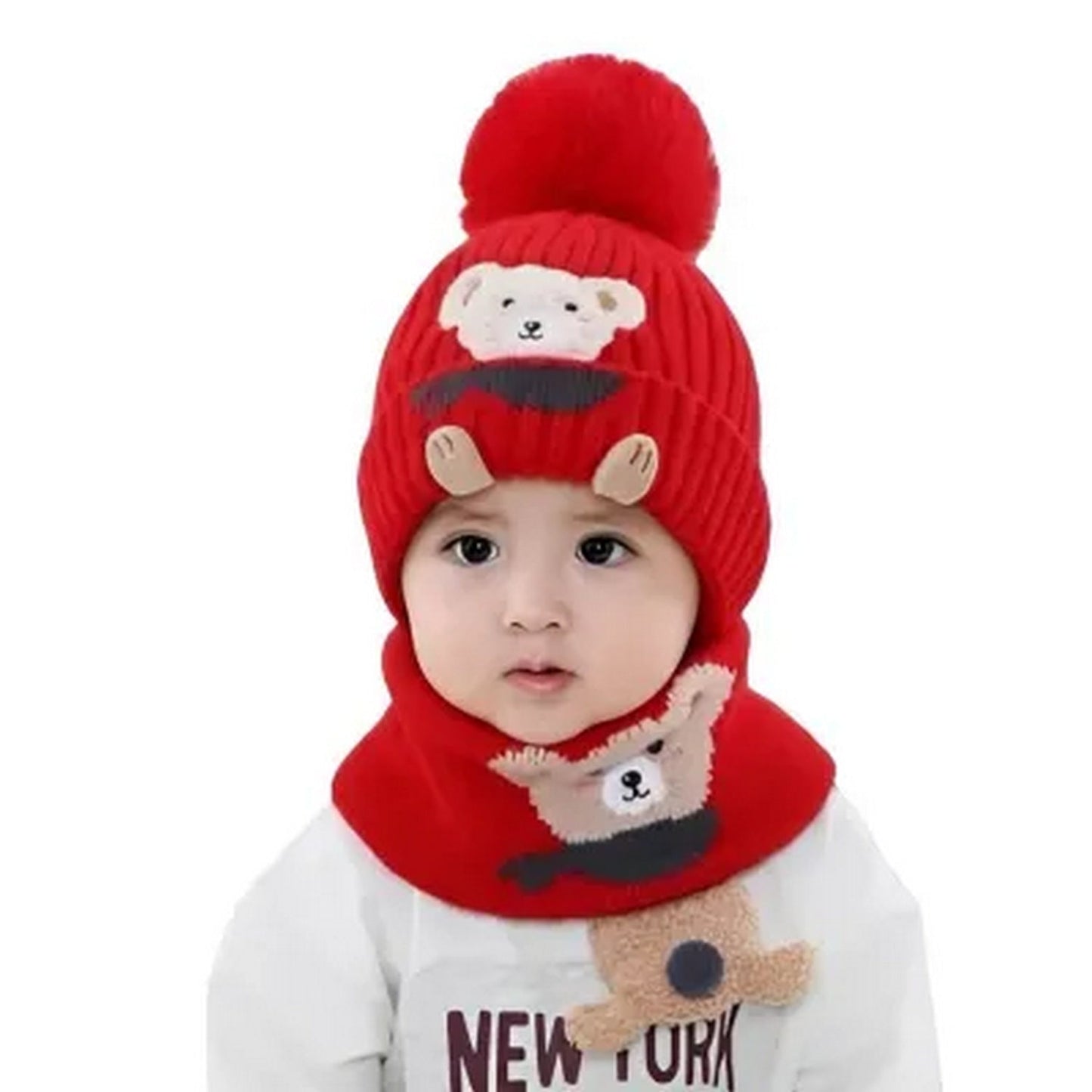 Wool Knit Cap Pair For Baby - FlyingCart.pk