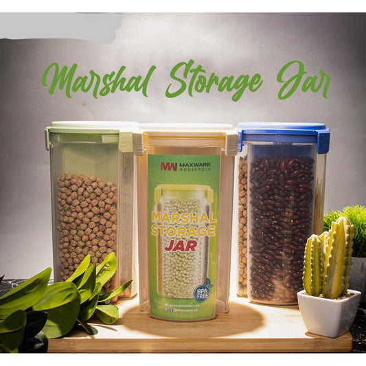 Food Jar Airtight Storage Jar Grain Container 3 Partition - FlyingCart.pk