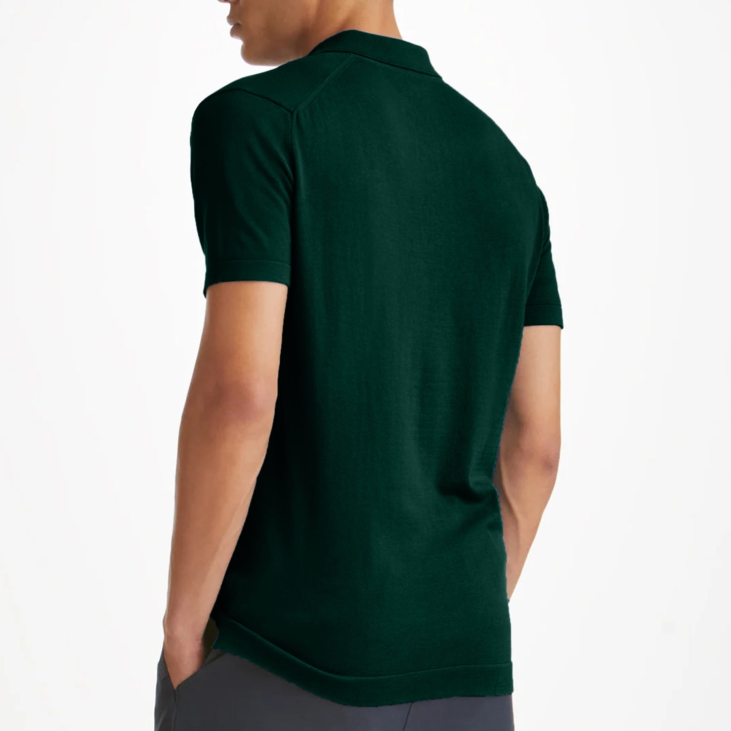 Bottle Green Classy Soft Polo Shirts for Men-FlyingCart.pk