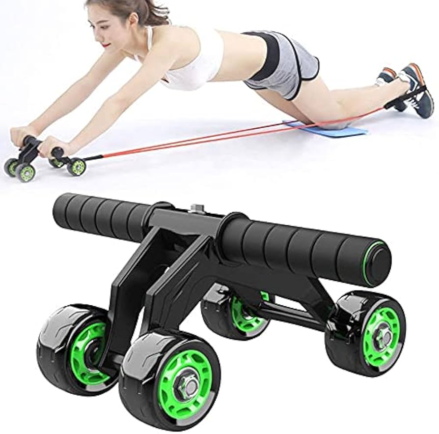 4-Wheel Abdominal Exercise Roller For Men & Women-FlyingCart.pk