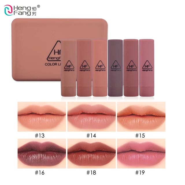 HengFang Matte Lipstick Set 6 Colors-FlyingCart.pk