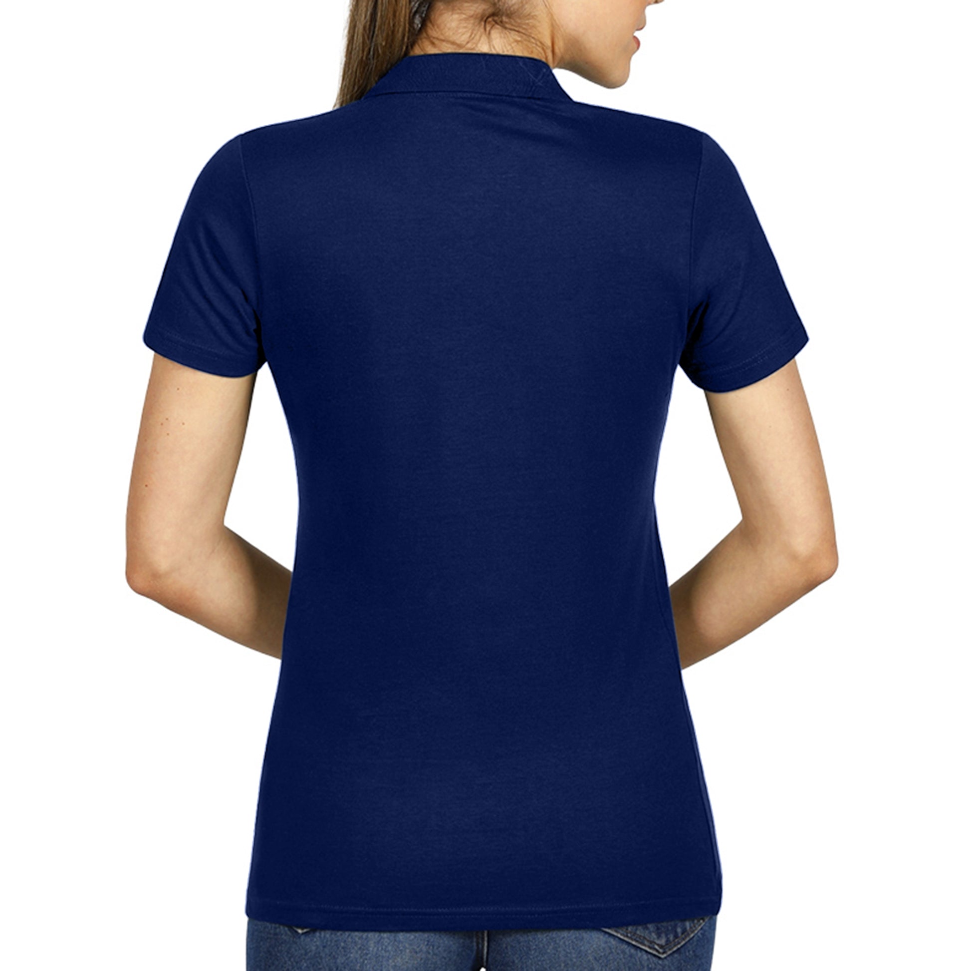 Navy Blue Classy Soft Polo Shirts for Women - FlyingCart.pk